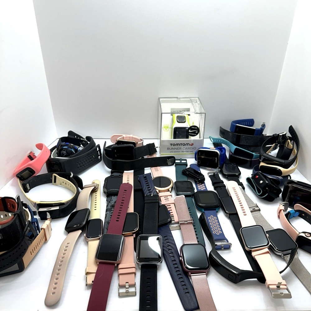 Huge Fitbit & Smartwatch Activity Trackers Lot 30+  Untested Parts/Repair *READ